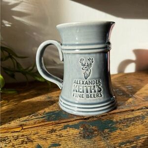 Blue Ceramic Beer Stein Mug